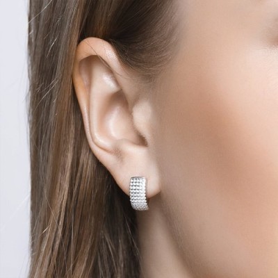 Серьги из серебра с фианитами «Ледяной блеск» Соколов (арт.94021766)