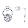 Серьги из серебра с фианитами (Арт.94022747)