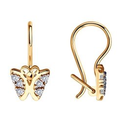 Серьги из золота с фианитами (Арт.027123)