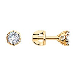 Серьги из золота с фианитами (Арт.028253)