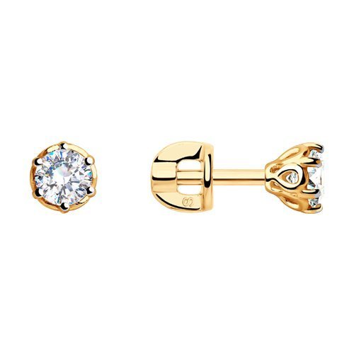 Серьги из золота с фианитами (Арт.028253)