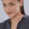 Серьги золотые пробы 585 с изумрудом гидротермальным (Арт.729161)