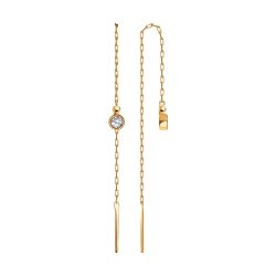 Серьги из золота с фианитами (Арт.029594)