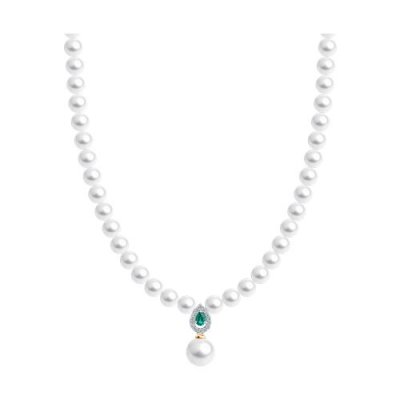 Колье золотое пробы 585 с миксом камней (Арт.79-70019)