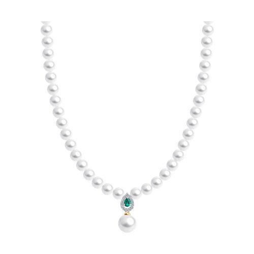 Колье золотое пробы 585 с миксом камней (Арт.79-70019)