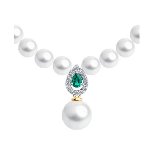 Колье золотое пробы 585 с миксом камней (Арт.79-70019)