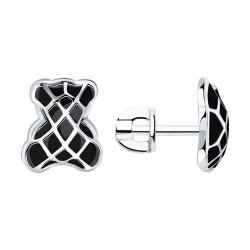 Серьги из серебра с эмалью (Арт.94026010)
