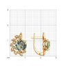 Серьги золотые пробы 585 с празиолитом (Арт.72-00282)