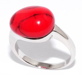 Кольцо серебряное с кораллом «Алый Шарм» Myjewels (арт.21sr1103-97_korallpr)
