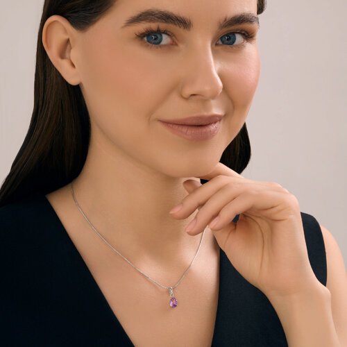 Подвеска из серебра с аметистом (Арт.92030828)