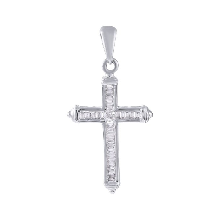 Кулон из белого золота с бриллиантом (Арт.797282_pd_wg)