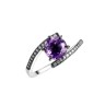 Кольцо с аметистом и фианитами «Spring Fresh» Fresh Jewelry (арт.MP-R00013-X-WB-Pur-X-W)