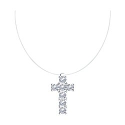 Колье из серебра с фианитами (Арт.94070452)