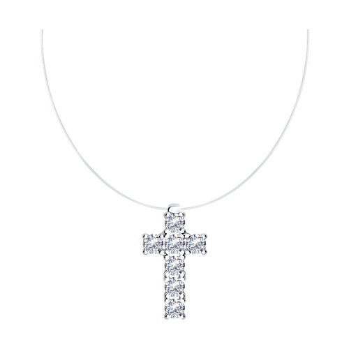 Колье из серебра с фианитами (Арт.94070452)