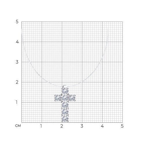 Колье из серебра с фианитами (Арт.94070452)