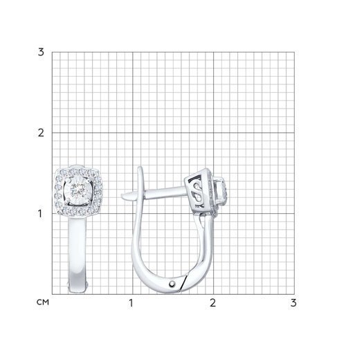 Серьги из белого золота с бриллиантами (Арт.1020722)