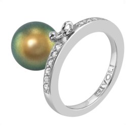 Кольцо из серебра с жемчугом и кристаллом swarovski (Арт.zar-14-10-26-s)