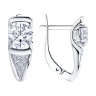 Серьги из серебра с фианитами «Хрустальный Шик» Соколов (арт.94-120-00021-1)