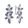 Серьги из белого золота с бриллиантом и сапфиром (Арт.e35204f-3000_sr_sa_wg)