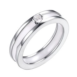 Кольцо из серебра с керамикой и фианитом (Арт.tc-r01216-w-w-w-x-x)