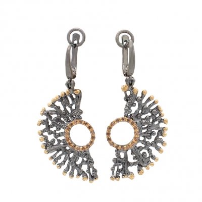 Серебряные серьги BEAVERS с цирконом 2300cr_ox