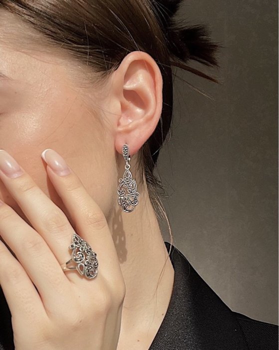 Кольцо Серебряные крылья (Арт.211221-39_markazit)