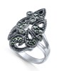 Кольцо серебряное с марказитом «Серебряные крылья» Silver Wings (арт.211221-39_markazit)