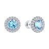 Серьги из серебра с топазом и фианитами (Арт.92022807)