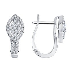 Серьги из белого золота с бриллиантами (Арт.1022213-3)