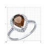 Кольцо из серебра с раухтопазом и фианитами (Арт.94-310-02047-2)