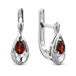 Серьги из золота с бриллиантом Русские Самоцветы (Арт.88723)