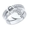 Кольцо из серебра с фианитами (Арт.94014137)