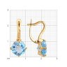 Серьги золотые пробы 375 с топазом (Арт.37725303)