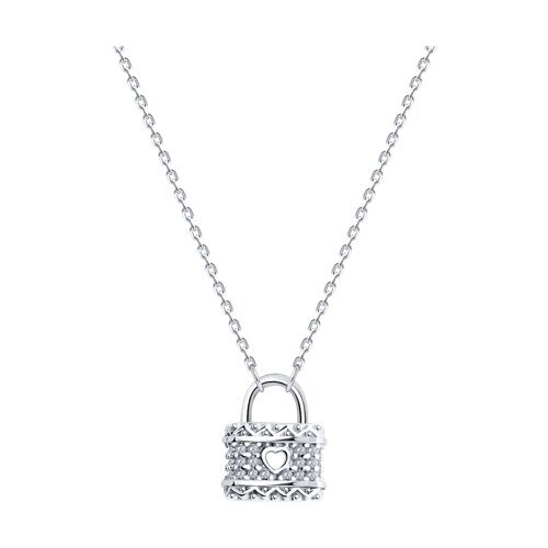 Колье из серебра с фианитами (Арт.94070933)