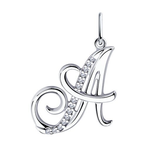 Подвеска из серебра с фианитами (Арт.94-130-01377-1)