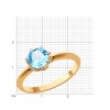Кольцо золотое с топазом «Небесная Мелодия» Соколов (арт.51-310-01774-1)