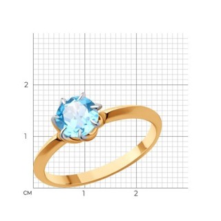 Кольцо золотое с топазом «Небесная Мелодия» Соколов (арт.51-310-01774-1)