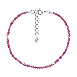 Браслет из серебра с шпинелью (Арт.94-350-01855-4)
