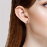 Серьги золотые пробы 585 с топазом (Арт.51-320-00971-1)