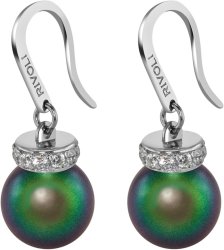 Серьги из серебра с жемчугом и кристаллом swarovski (Арт.abs-1-10-25-s)