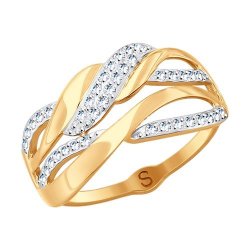 Кольцо из золота с фианитами (Арт.017906)