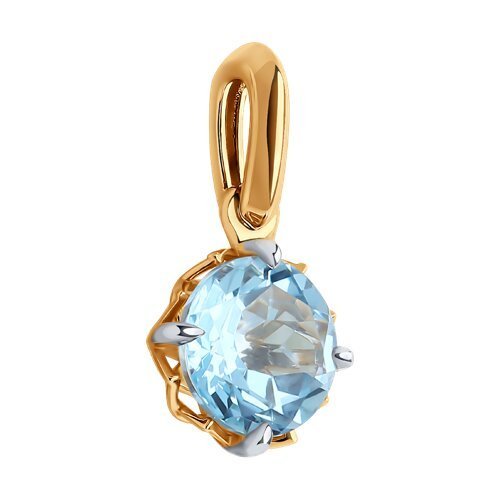 Подвеска золотая пробы 585 с топазом (Арт.51-330-01763-1)