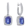 Серьги из белого золота с бриллиантами и танзанитами (Арт.6024466-3)