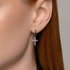Серьги из серебра с фианитами «Контрастные кресты» Соколов (арт.9402)