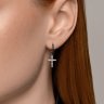 Серьги из серебра с фианитами (Арт.94026500)