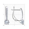 Серьги из белого золота с фианитами (Арт.52-120-02334-1)
