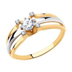 Кольцо из золота с фианитами (Арт.018524)