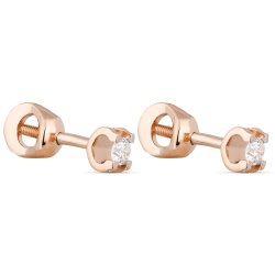 Серьги из золота с бриллиантом Русские Самоцветы (Арт.53606)
