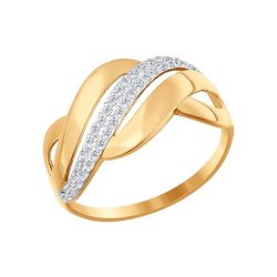 Кольцо из золота с фианитами (Арт.016835)