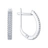 Серьги из серебра с фианитами (Арт.94021767)